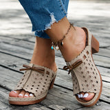 Breakj Summer New Fish Mouth Hollow Cool Drag Women Thick And Anti-Slip Fashion Women's Slippers