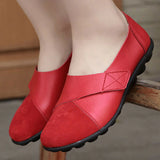 Orthopedic PU Leather Loafers Soft Sole Casual Flats Shoes for Women