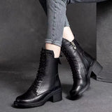 Women Martin Boots New In women Ankle Boots Leather Fashion Ankle Shoes Women Lace UP Winter Martens Botas Unisex Chelsea