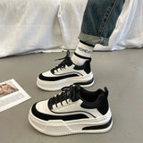 Autumn / Winter New Shoes Women's Niche Design Round Head Single Shoes With Color Thick Sole Increased Casual Sports Board