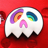 PVC Croc Shoe Charms NEW Cool Screaming French Wet Kiss Skull Mask Shoes Decorations for Jibz Kids Party Gifts