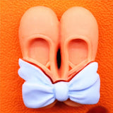 Shipping 1pcs Dance Series Shoe Charms Accessories Cute Bow Dress Resin Shoes Buttons Colorful Sandals Charm