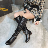 Breakj Size 43 Women After Tied High Boots Women Wish Autumn And Winter Folds Low And Long