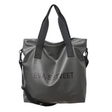 Capacity Fashion Men Shoulder Bag PU Leather Women Soft Caual Storage Sports Fitness Tote