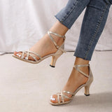 Size 43 High Heel Gladiator Sandal Women Ankle Cross Strap Summer Sandals Woman Open Toe Sandalias De Mujer Verano