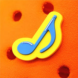 Music Flowers PVC Shoe Buckle Decorations Cute Heart Band-Aid Sandal Charms Accessories for Croc Jibz Kids Party