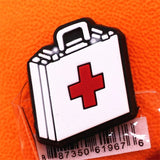 1pcs Medical Box PVC Shoe Charms Decorations Pins Thermometer ECG Designer Shoes Buckle Accessories Croc Accessory