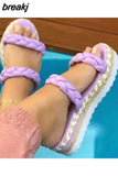 Women Sandals Platform Sandals Shoes Women Bow 2023 Summer Sandals Slipper Indoor Outdoor Flip-flops Beach Shoes Female