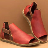 Women's Sandals 2021 Platform PU Women Shoes Retro New Hot Sandals Hook&Loop Fish Mouth Footwear Femme Gladiator Shoes Plus