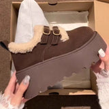 Breakj And Winter 2025 New Thick-Soled Birken Shoes Women's Fashion Casual Pine Cake Warm Cotton