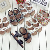 Summer Casual Kids Beach Print Cork Sandals for Girls Boys Children Outdoor Non-slip Flat with Cute Slide