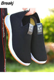 Breathable Shoes for Men Non-slip Wear-resistant Slip on Flat Casual Shoes Fashion Light Sport Walking