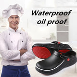 Slippers Non-slip Water-proof Oil-proof Kitchen Work Chef Shoes Master Hotel Restaurant Non-lace Slip-on Casual