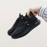 Breakj Korean Leather Face Dad Shoes Female Spring 2025 New Breathable Student Sneakers Heighten Casual Shoes