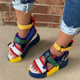 Fashion High Top Platform Sandals Women Shoes Summer Super High Heels Ladies Casual Shoes Wedge Chunky Gladiator