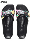 New Summer Women Beach Slipper Shoe Casual PU Leather Men Outdoor Fashion Clogs Slides