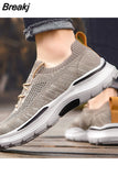 Men Casual Shoes Comfortable Mesh Shoes Summer Breathable Men Loafers Wide Slip On Walking Shoes Men