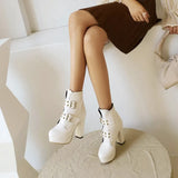 Autumn And Winter new style Rivets Buckle boots Fashion High heels Women's Short boots boots female women
