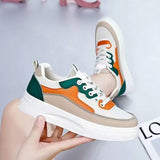Breakj Thick-Bottomed Small White Shoes Women 2025 Summer New Korean Version Of The Round Head Casual Shoes Student Running