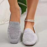 Breakj 2023 Summer New Large Size Round Head Flat Single Shoes Women's Shallow Mouth Sports Wind Casual