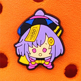 Genshin Impact Shoes Charms Decoration Game Skill Raiden Shogun Mona Designer Shoe Buckle Clogs Accessories Clips Croc