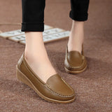Breakj Spring And Autumn Cows And Heel Nurse Shoes Casual Mom Shoes Flats Single Shoes Women's