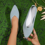 Breakj Summer New Large-Size Tip Flat Bottom Flying Shoes Women's Shallow Sports Style Casual