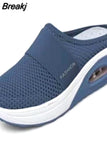 Women Casual Platform Wedge Slippers Vintage Premium Sandals Female Anti-slip House Retro Shoes Orthopedic Diabetic