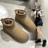 Size Snow Boots For Women In 2023 New Winter Pedal Women's Boots Retro Plus Velvet And Thick Short Cotton Boots For
