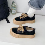 Breakj Trendy Shoes Women's New Retro Round Head Thick-Solle Casual Shoes Trendy Student Sneakers In The Fall Of