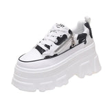 Thick Soles Sneakers 2021 Spring Casual High Platform Shoes Breathable Female Vulcanized Shoes Woman Chunky Sneakers