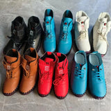 Breakj Velcro Short-Tice Cotton Shoes Female Hand-Slit Suture Thick Sole Plus Velvet Hair High-Top Single Shoes