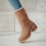 Breakj Large-Size Boots Children Coarse And Lamb Hairy Cotton Snow Boots Two Wearing Warm Women's