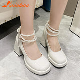 High Heeled Women Pumps 2023 New Fashion Niche Design Sense Mary Jean Shoes French Style Buckle Strap Pumps Spring