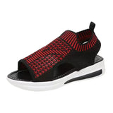 Women Platform Shoes Summer Women New Casual Mesh Hollow Fish Beach Sandals Women's Comfort Wedge Sports