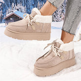 Breakj Bottom Snow Boots 2025 New Women's Winter Plus Thick Cotton Shoes Lamb Hair Warm Short Anti-Slip Cotton