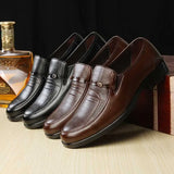 Brand Men Leather Formal Business Shoes Male Office Work Flat Shoes Oxford Breathable Party Wedding Anniversary
