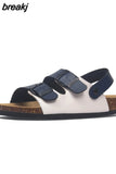 Fashion Double Buckle Cork Sandals 2023 New Women Summer Beach Casual Outside Non-slip Sandalias