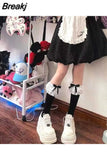 High Heeled Mary Jean Shoes New Hot 2023 Spring Summer Black Round Toe Punk Goth Pumps Ankle Buckle Cute Shoes Plus