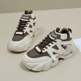 Breakj Korean New Dad Shoes Female 2025 Spring Student Running Platform Heighten Casual Shoes