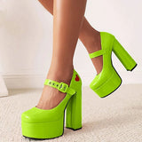 Dropship 2023 Spring Summer Platform Woman Mary Janes Shoes Pumps Elegant Office Lady Woman Shoes Pumps Big Size