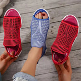 Women Platform Shoes Summer Women New Casual Mesh Hollow Fish Beach Sandals Women's Comfort Wedge Sports