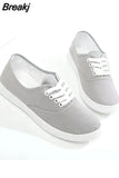 Light Sports White Shoes Women Breathable Canvas Sneakers Black Shoes for Basket Femme Ultralight Casual Sneaker