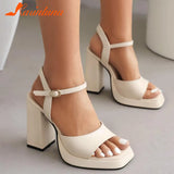 Platform Chunky Heels 2023 Summer Woman Sandals Great Quality Lady Office Sexy Party Woman Wedding Shoes