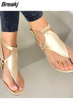 Hot Sale Shoes for Women Basic Women's Sandals Summer Beach Flip-flop Sandals Casual Flats Shoes Fashion Gladiator