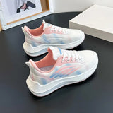 Breakj Summer New Korean Version Breathable Flying Weaver Women's Shoes Ins Tide Students Running Sports Shoes Women's Casual Shoes BK