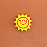 Cute PVC Shoe Charms Sun/Night/Stars/White Clouds/Bread/Tomato Shoe accessories Decoration Buckles Fit Bands Croc JIBZ
