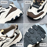 Breakj Korean Dad Shoes Female Fall 2024 New Breathable Female Student Sneakers Heighten Casual Shoes