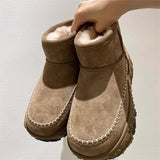 Breakj And Winter Must Add Velvet Snow Boots Retro British Style Fashion New Warm Not Stuffy Feet Hot