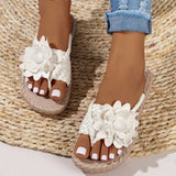 Breakj Summer New Large-Size Ladies Sandals Beach Shoes Woven Shoes Simple Fashion Jackets Cool